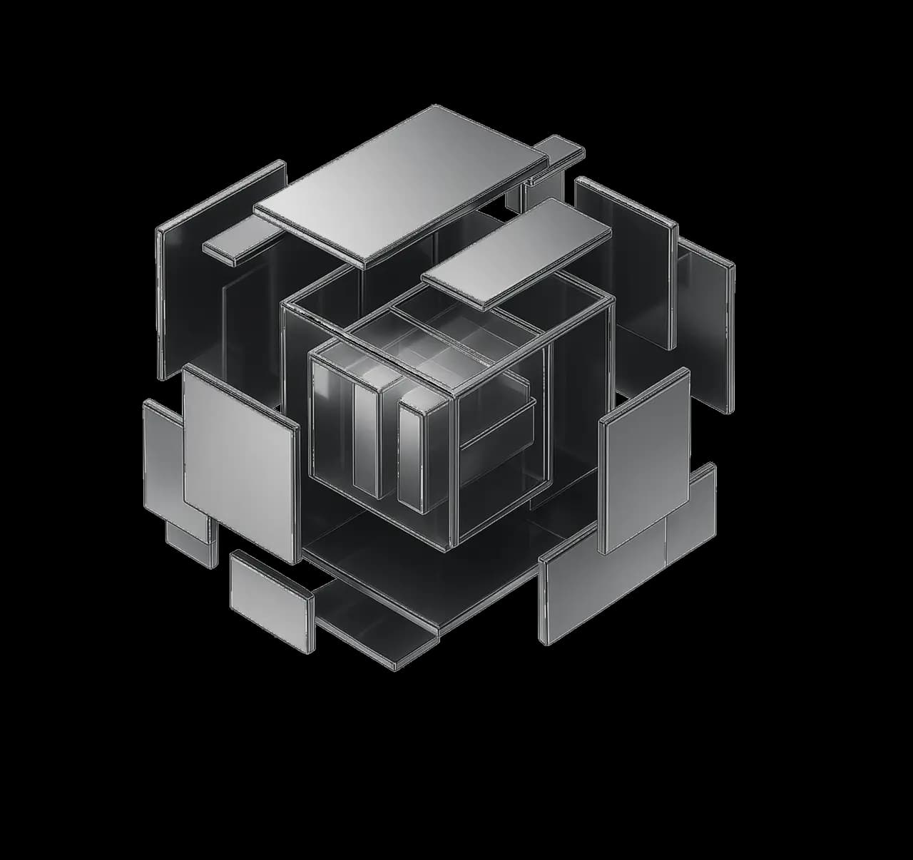 metal tesseract
